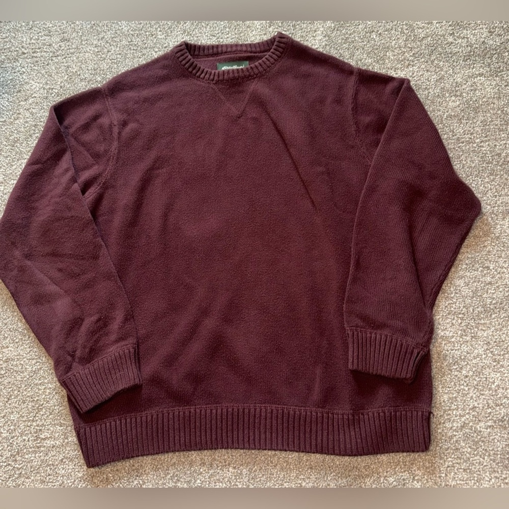 Eddie Bauer Maroon Crewneck Sweater